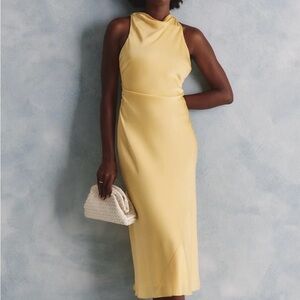 Quince Yellow Midi Dress